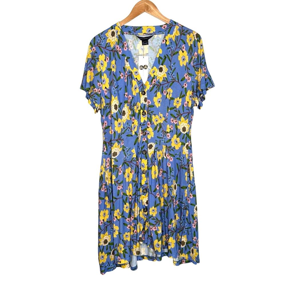 NWT French Connection Eloise Meadow Jersey VNeck Dress size 10 - Picture 8 of 15